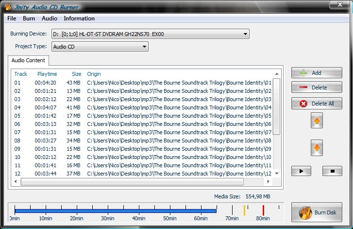 3nity Audio CD BURNER Windows 11 download